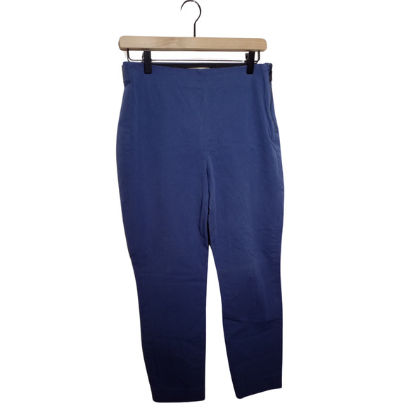 Everlane Womens Pants Size 6 Blue Skinny Stretch Mid Rise Elastic Waist Side Zip - Picture 1 of 6